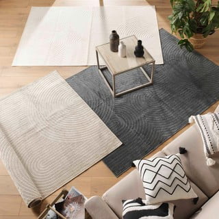 Siva viskozna preproga 140x200 cm Geode – douceur d'intérieur