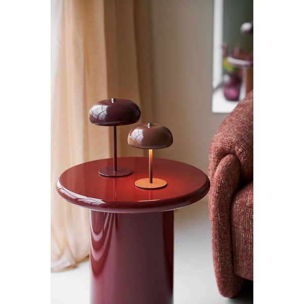 Bordo rdeča kovinska namizna svetilka (višina 23 cm) Margate – House Nordic-image-1