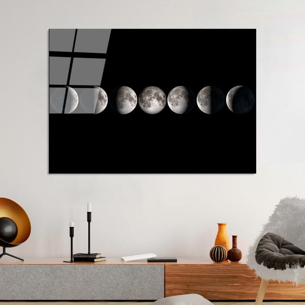 Steklena slika 100x70 cm Moon Phases – Wallity-image-3