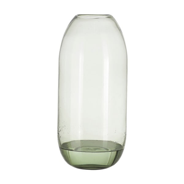 Vaza iz zelenega stekla A Simple Mess Hedge, višina 38 cm