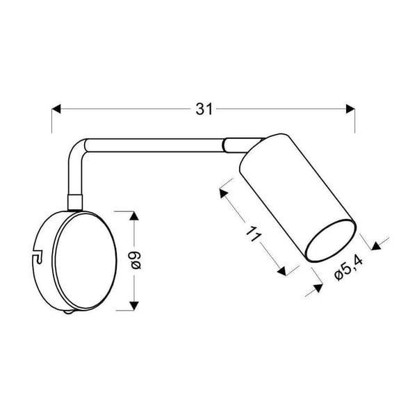 Črna kovinska stenska svetilka Tina - Candellux Lighting-image-3