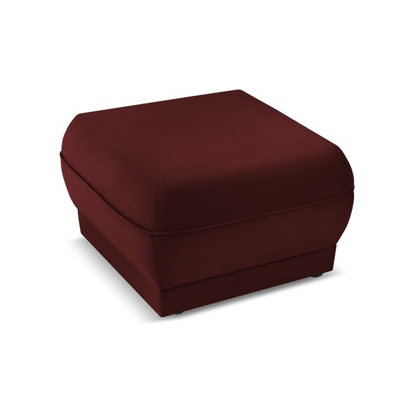 Rdeč žameten tabure Lando – Micadoni Home-image-3