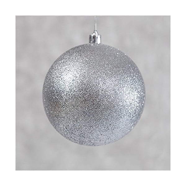 Komplet 6 plastičnih božičnih okraskov v srebrni barvi DecoKing Enero