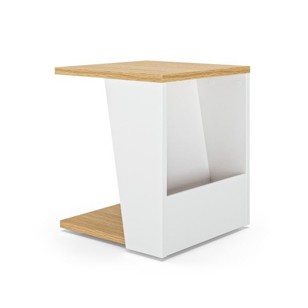 Klubska mizica s ploščo v dekorju hrasta 40x40 cm Albi - TemaHome-image-2