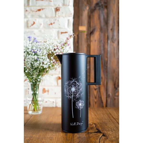 Črna termoska 1 l Corto – Vialli Design-image-1