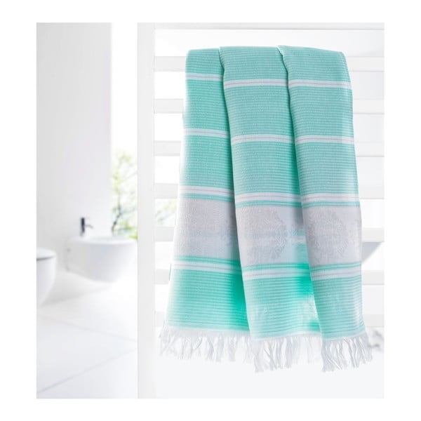 Kopalna brisača Hammam Loincloth Mint, 80x170 cm-image-2