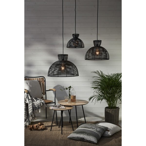 Črno zunanje senčilo za stropno svetilko Star Trading Runde, ø 37,5 cm-image-4