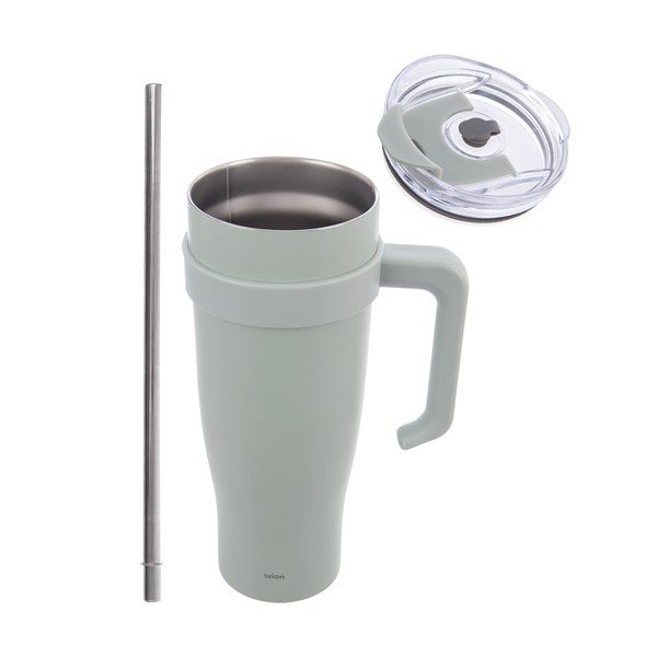 Žajbljevo zelen termo lonček s slamico 1,2 l Termo – Orion-image-2