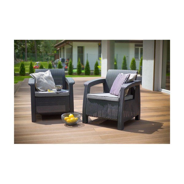 Temno siv vrtni fotelj Corfu – Keter-image-1