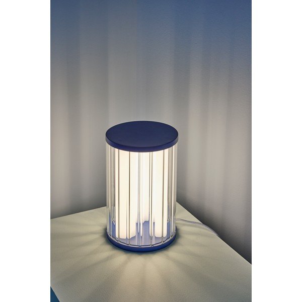 Modra steklena LED zatemnitvena namizna svetilka (višina 30 cm) Aru – Hübsch-image-2