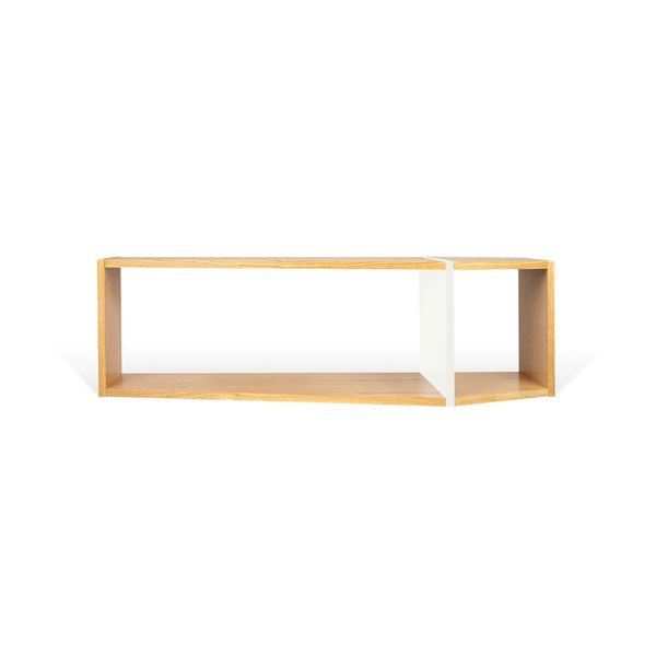Rjava in bela polica TemaHome One, 120 x 35 cm
