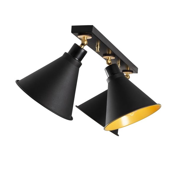 Črna/v zlati barvi stropna svetilka s kovinskim senčilom ø 20 cm Tramino – Opviq lights-image-2