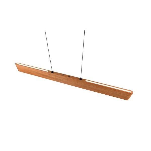 LED viseča svetilka v naravni barvi z lesenim senčilom Edgewood – Trio-image-4