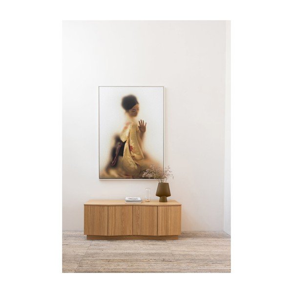 TV omarica iz masivnega hrasta v naravni barvi 133x52x45 cm Zuma – WOOOD-image-1