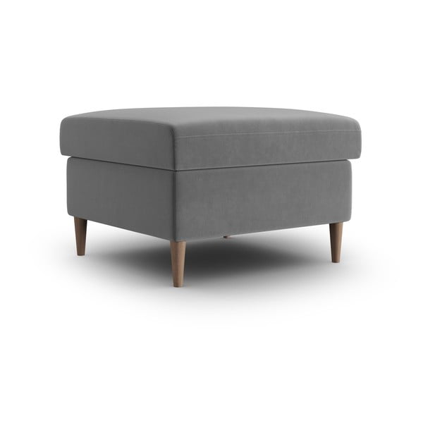 Svetlo siv žameten tabure Kyoto – Cosmopolitan Design-image-1