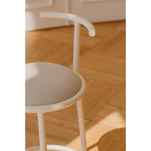 Bež kovinski barski stol (višina sedeža 68 cm) Hogo – noo.ma-image-3