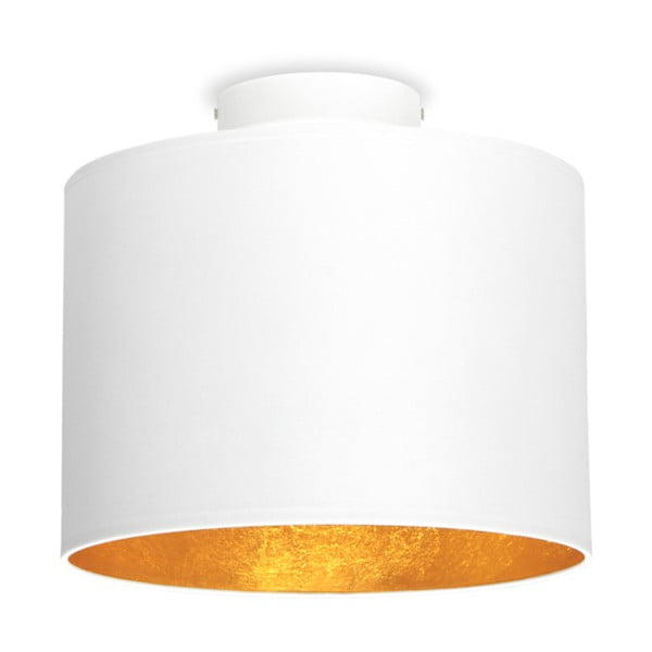Bela stropna svetilka z detajli v zlati barvi Sotto Luce MIKA S, ⌀ 25 cm