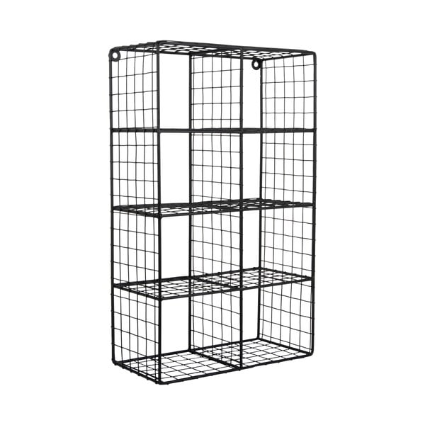 Črna večnivojska jeklena polica 30 cm Reja – PT LIVING-image-2