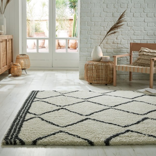 Bela preproga 160x230 cm Riad Berber – Flair Rugs-image-1
