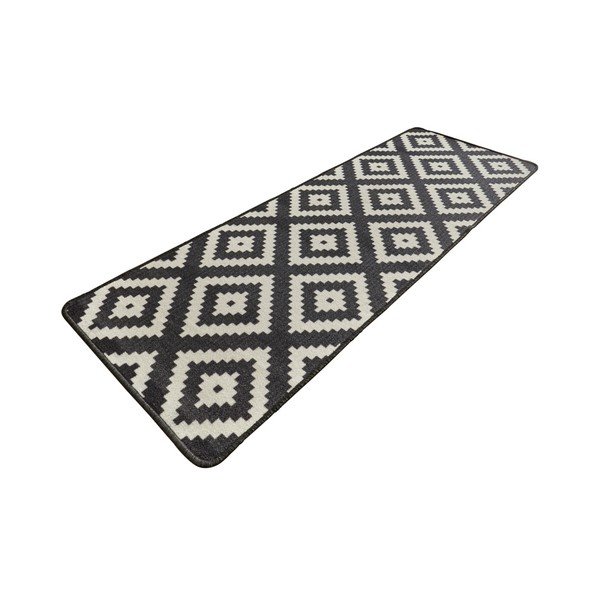 Črn kuhinjski tekač Hanse Home Loop Diamond, 67 x 180 cm-image-1