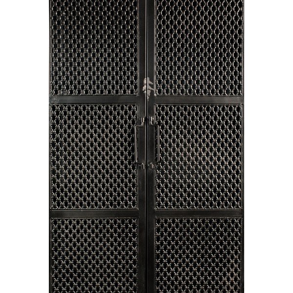 Črna kovinska vitrina 60x161 cm Denver – Dutchbone-image-1