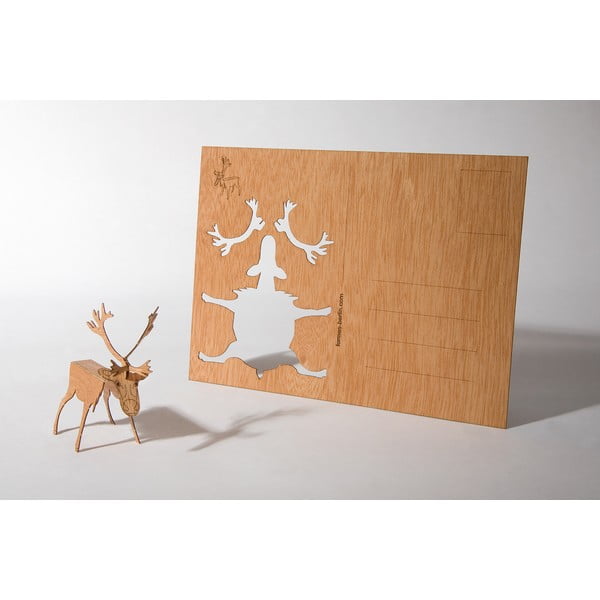 Lesena razglednica Formes Berlin Reindeer, 14,8 x 10,5 cm