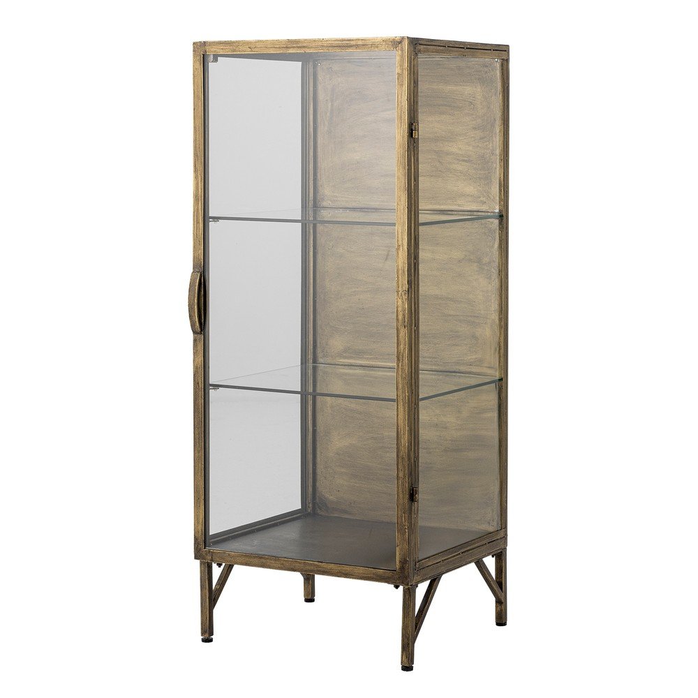Kovinska vitrina v zlati barvi 45x110x40 cm Saone