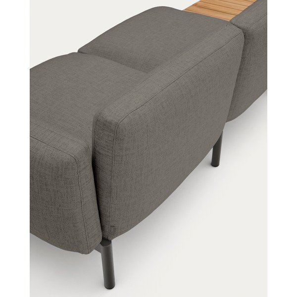 Temno siv oblazinjen vrtni kavč Sorells – Kave Home-image-2