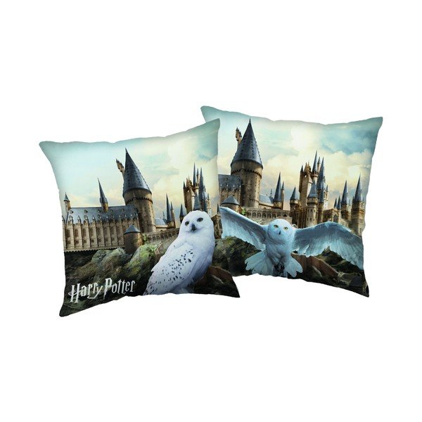 Otroška blazina iz mikropliša 40x40 cm Harry Potter Hedwig – Jerry Fabrics