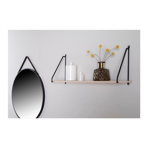 Črna polica iz masivnega lesa pavlovnia Arnhem - House Nordic-image-3