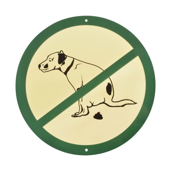 Aluminijast znak za prepoved sprehajanja psov Esschert Design
