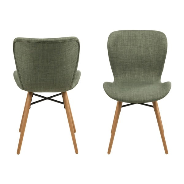 Komplet 2 zelenih jedilnih stolov Actona Batilda-image-2