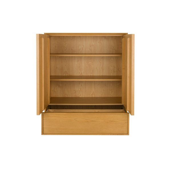 Omarica iz masivnega jesena v naravni barvi 100x120x45 cm Raster – Zuiver-image-2