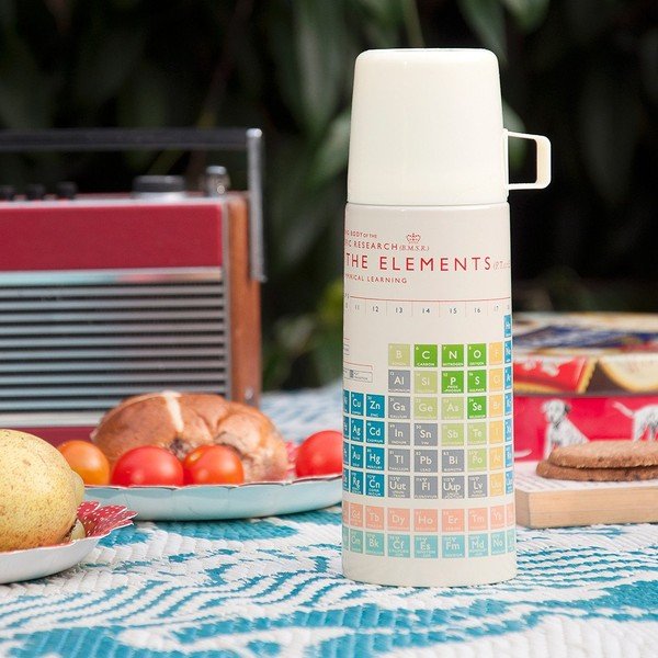 Kremno bela otroška termovka 350 ml Periodic Table – Rex London-image-2