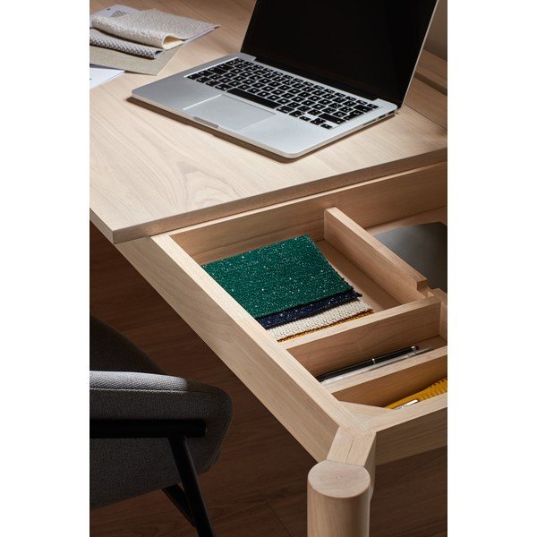 Pisalna miza v jesenovem dekorju 136x68 cm Atlas - Teulat-image-2