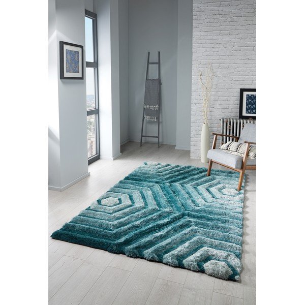 Modro-zelena Flair Rugs Hexagon Duck, 80 x 150 cm-image-1