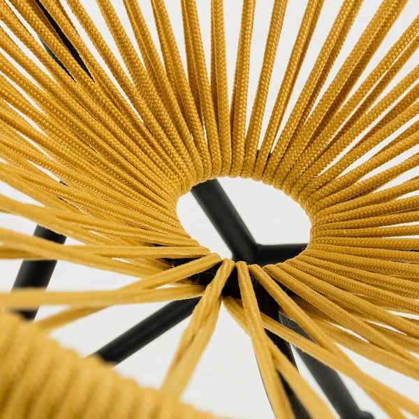 Gorčično rumen vrtni fotelj z jekleno konstrukcijo Kave Home Samantha-image-1