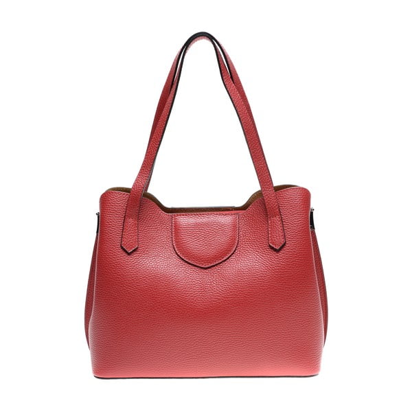 Rdeča usnjena torbica Luisa Vannini