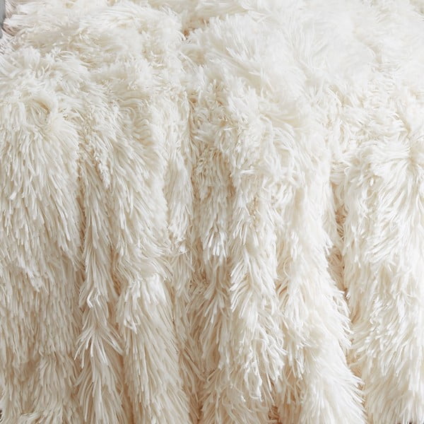 Kremno belo pregrinjalo iz mikropliša za zakonsko posteljo 245x280 cm Cuddly – Catherine Lansfield-image-3