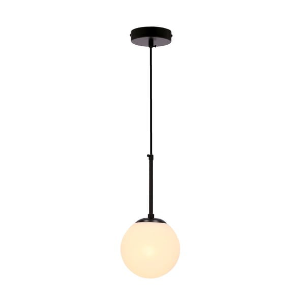 Črna viseča svetilka s steklenim senčnikom ø 15 cm Pompei - Candellux Lighting-image-1