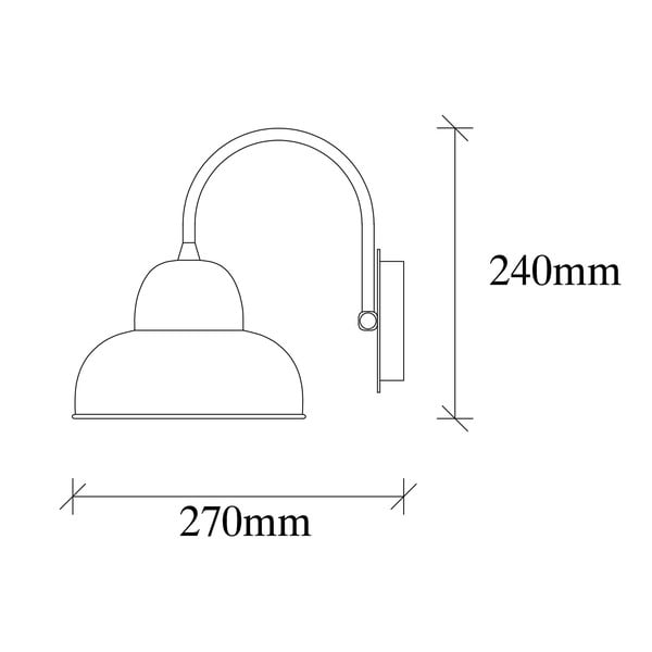 Črna stenska svetilka ø 20 cm Multan – Opviq lights-image-4