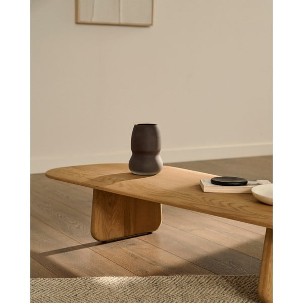 Mizica iz masivnega hrasta v naravni barvi 64x146 cm Pirita – Kave Home-image-1