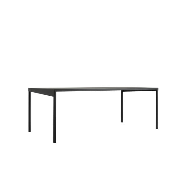 Črna kovinska jedilna miza Custom Form Obroos, 180 x 90 cm