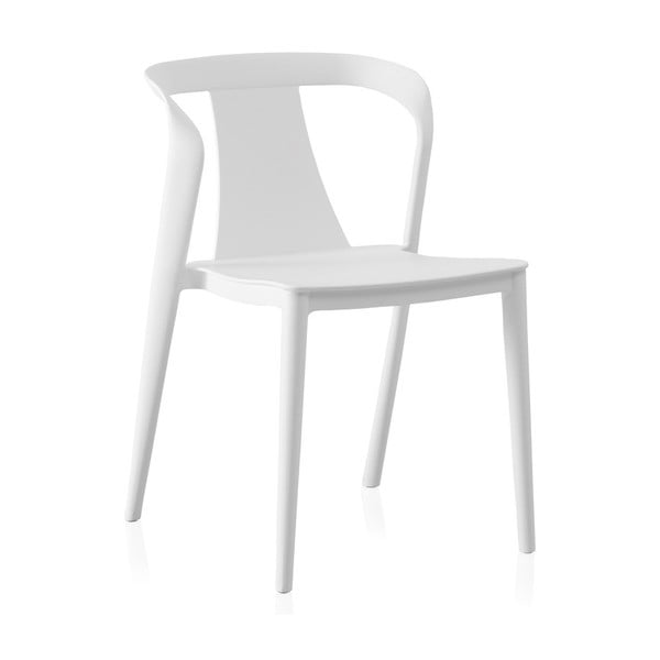 Beli plastični jedilni stoli v kompletu 4 ks Kona – Geese
