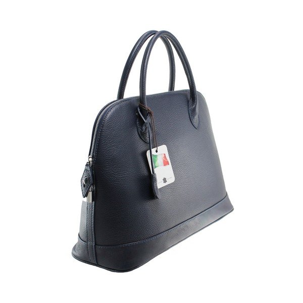 Temno modra usnjena torbica Chicca Borse Griot-image-3