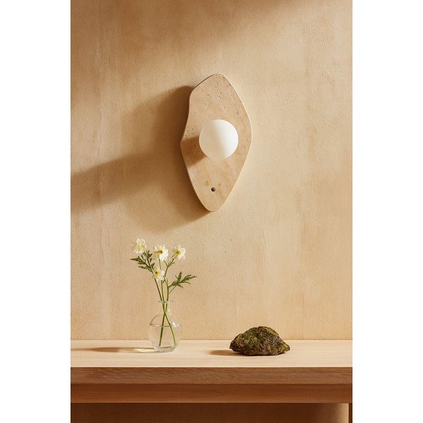 Bež lončena stenska svetilka ø 10 cm Hilde – Opviq lights-image-2