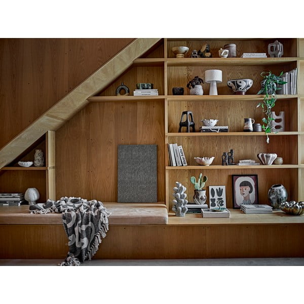 Črno-bež odeja iz recikliranega bombaža 130x160 cm Salobre – Bloomingville-image-4