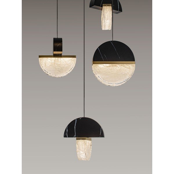 Črna kovinska LED zatemnitvena viseča svetilka ø 46 cm Dorin – Nova Luce-image-2