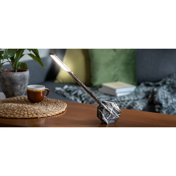 Črna LED namizna svetilka (višina 38 cm) Octagon One – Gingko-image-4