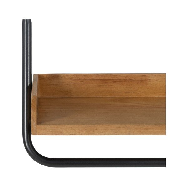 Polica iz masivnega kavčukovca v naravni barvi 120 cm – Ixia-image-4